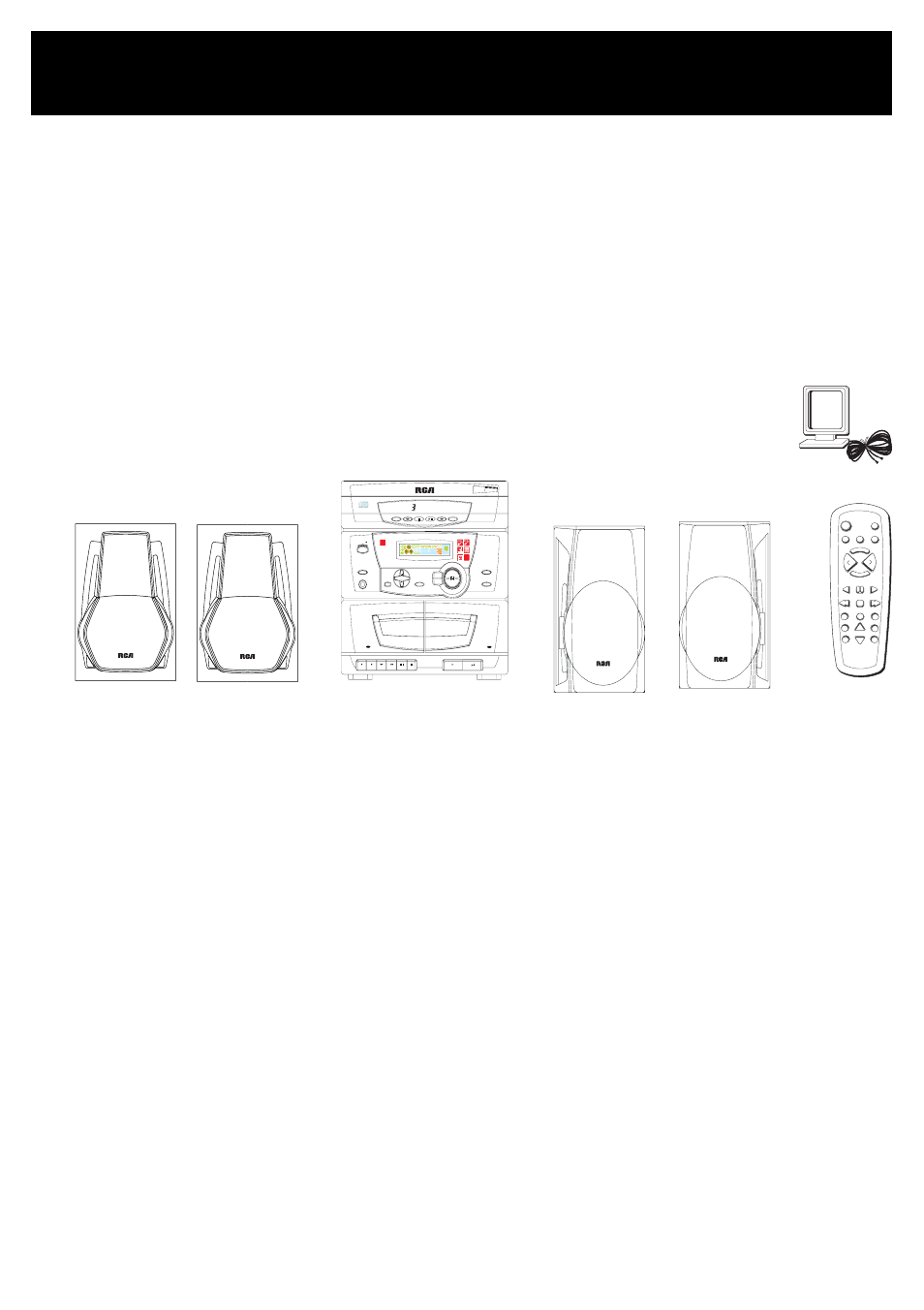 First things first, Unpack the system, Check for moisture | Choosing system location, Remote control | RCA RS-1247 User Manual | Page 4 / 28