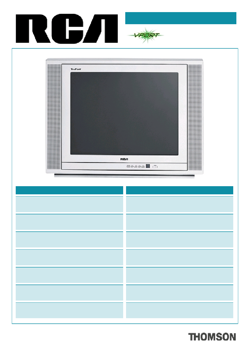 RCA TruFlat F20TF20 User Manual | 2 pages