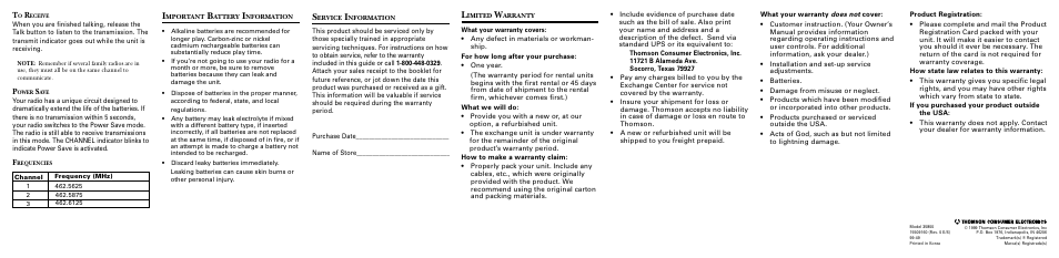RCA 35880 User Manual | Page 2 / 2