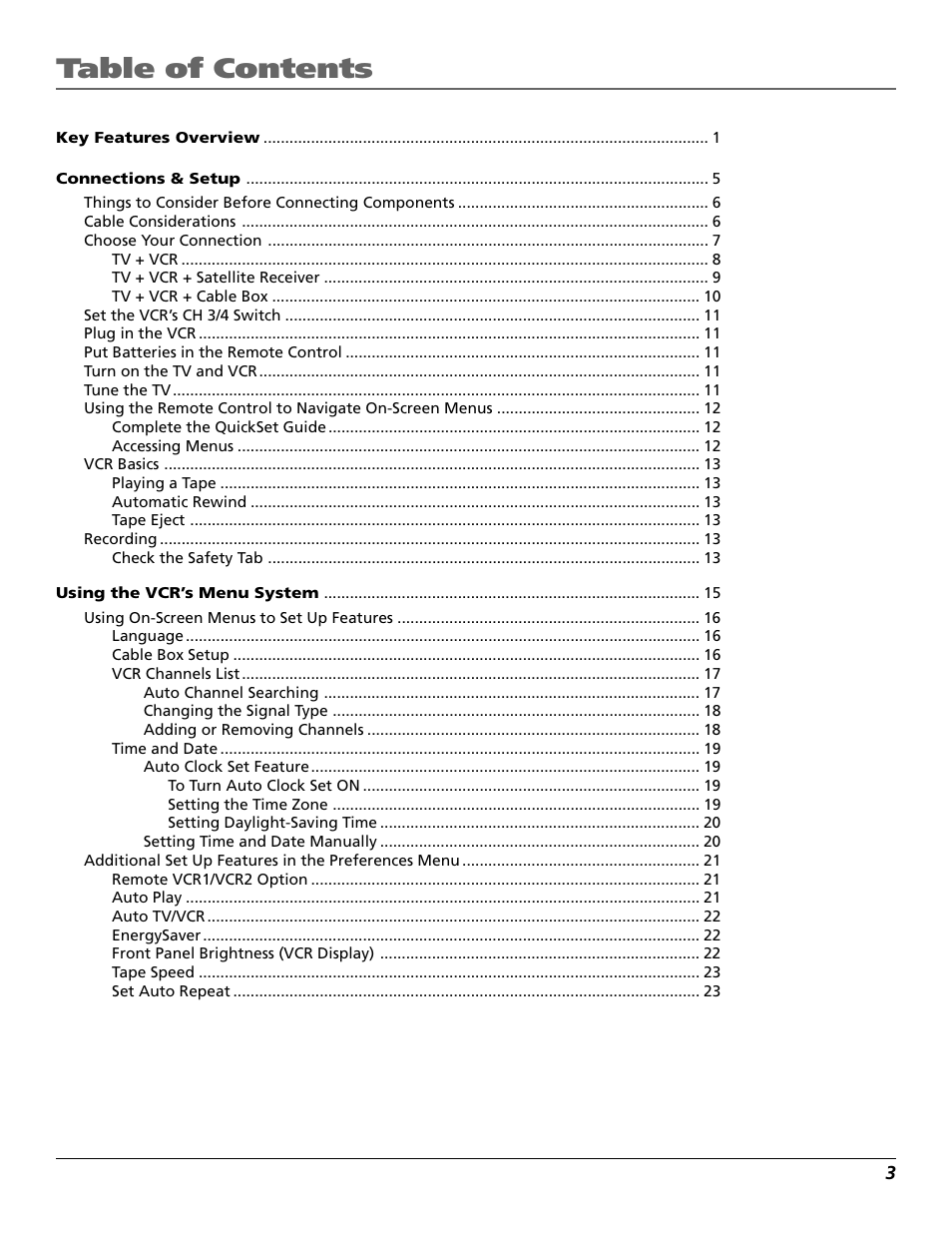 RCA VR651HF User Manual | Page 5 / 60