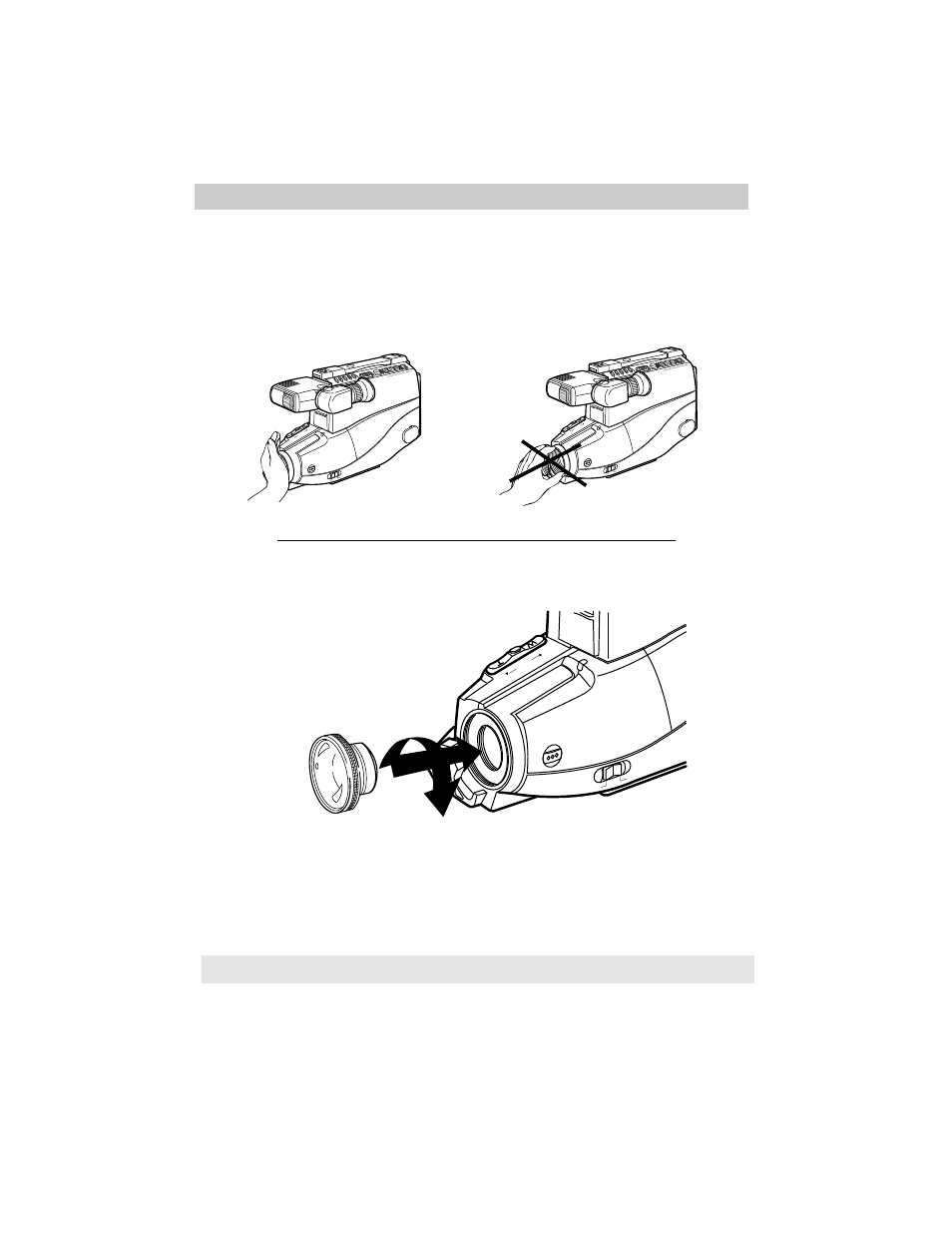 Optional accessories, Removing the lens hood attaching accessory lens | RCA CC632 User Manual | Page 57 / 76