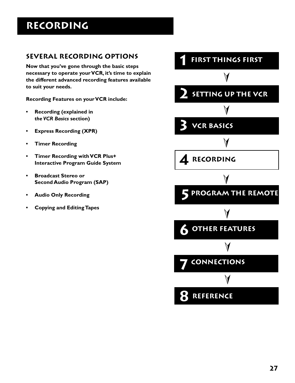 Recording | RCA VR646HF User Manual | Page 29 / 76