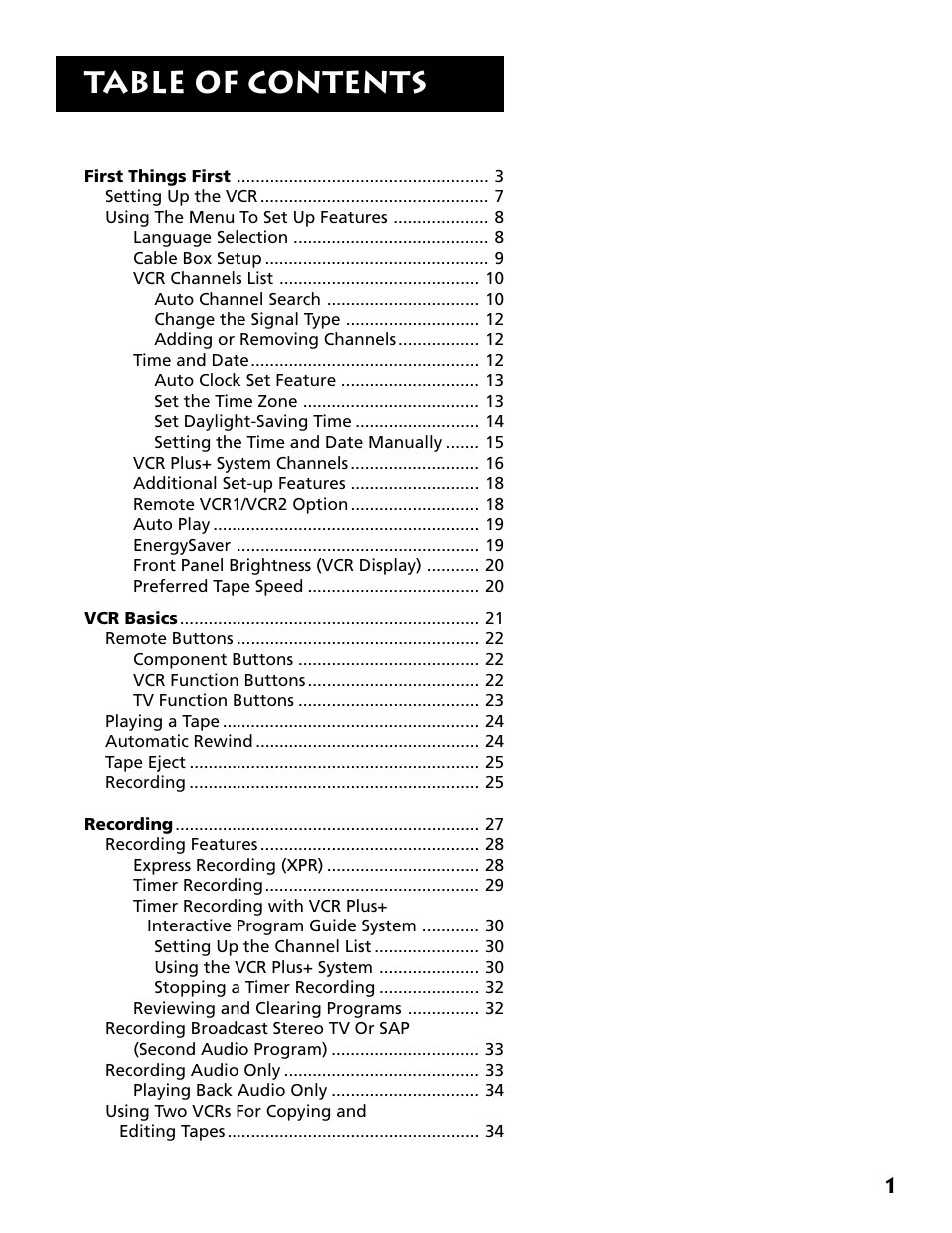 RCA VR646HF User Manual | Page 3 / 76