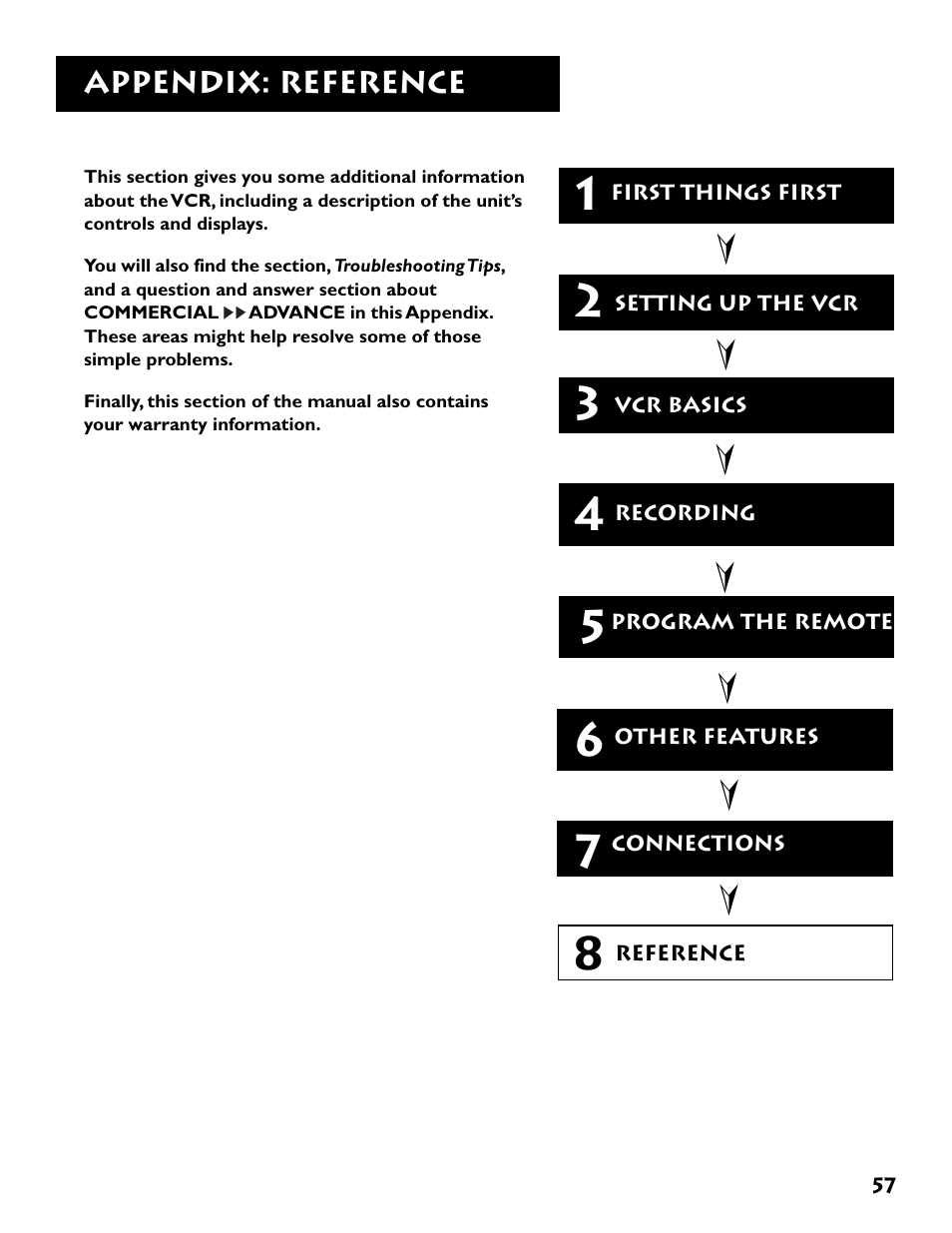 Reference | RCA VR646HF User Manual | Page 59 / 76