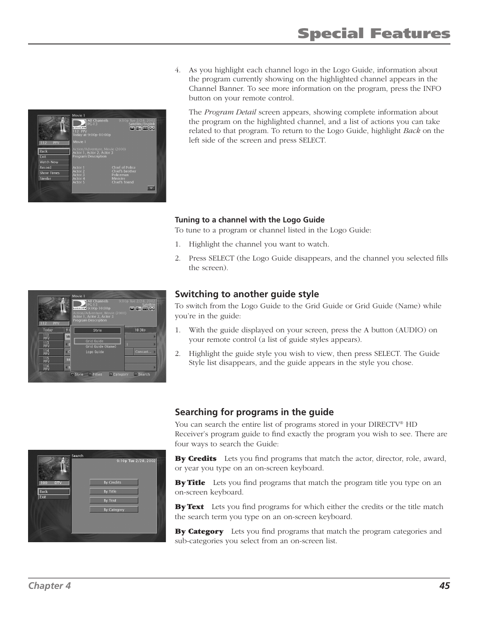 Special features | RCA DTC210 User Manual | Page 47 / 80