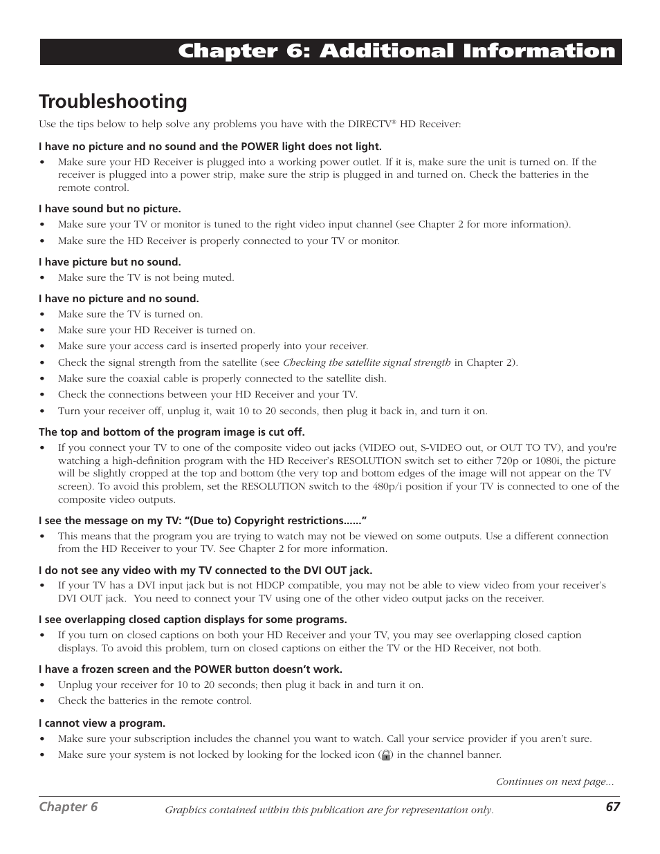 Troubleshooting, Chapter 6: additional information | RCA DTC210 User Manual | Page 69 / 80