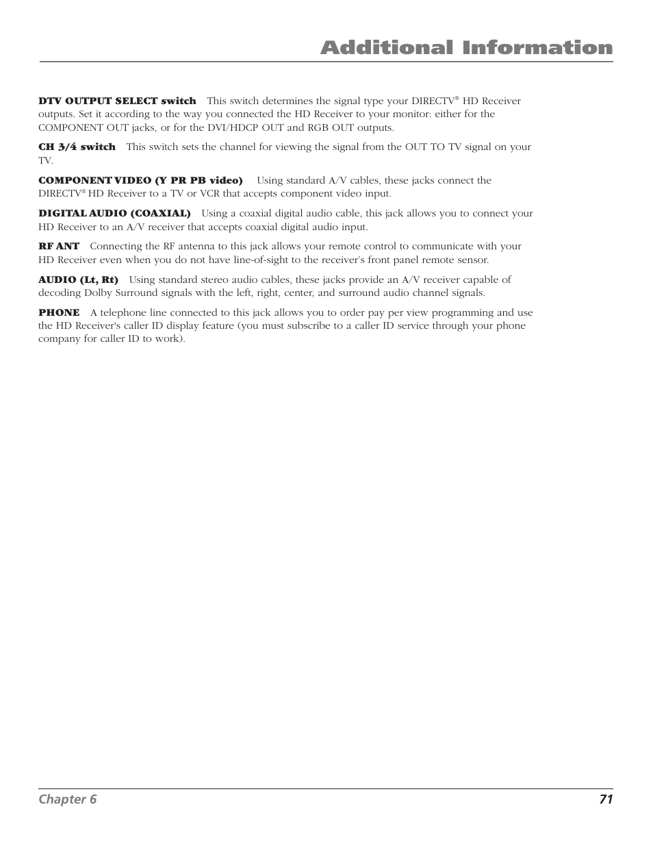 Additional information | RCA DTC210 User Manual | Page 73 / 80