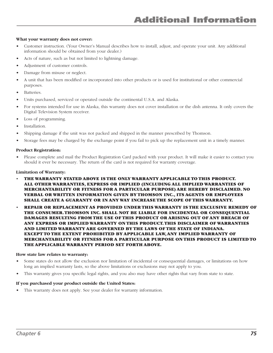 Additional information | RCA DTC210 User Manual | Page 77 / 80
