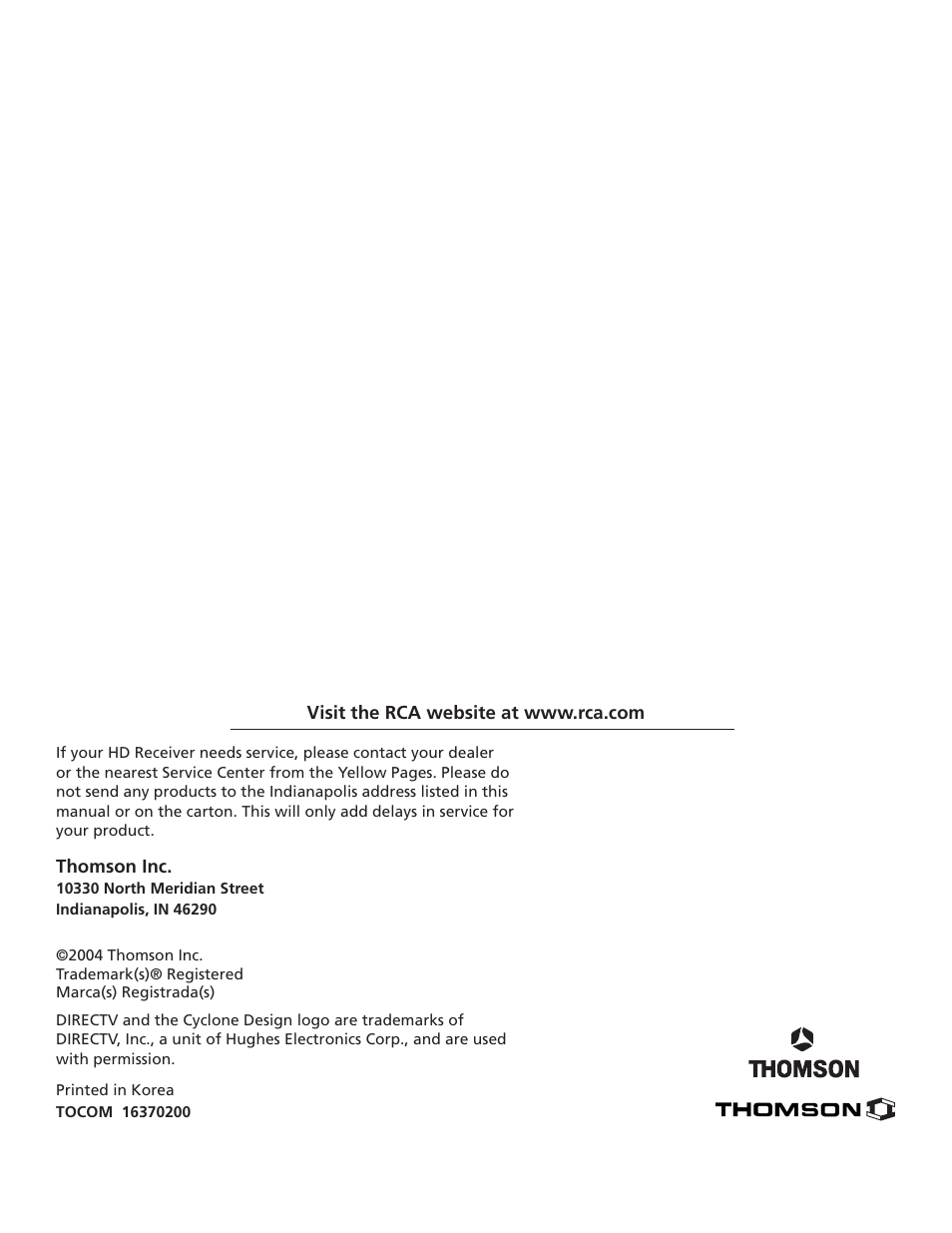 RCA DTC210 User Manual | Page 80 / 80