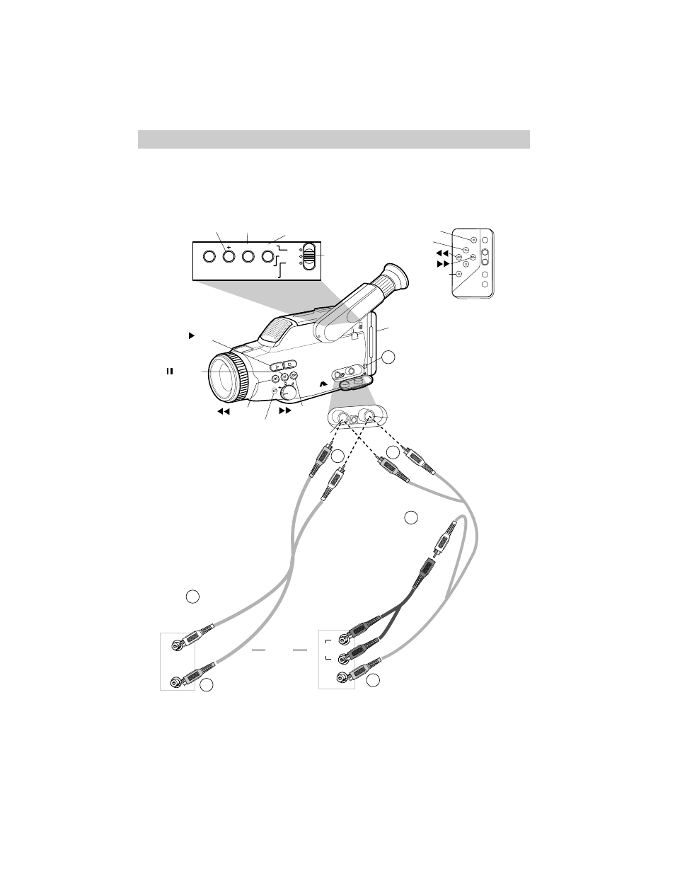 Edit insert from a monitor tv or vcr, A/v in batt eject te/ time normal title on/off osd | RCA Pro809 User Manual | Page 54 / 72