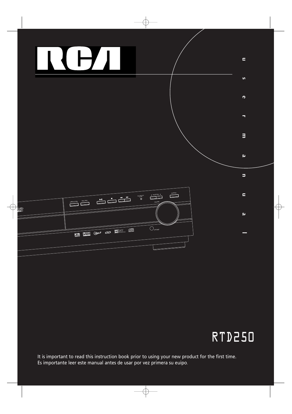 RCA UND RECEIVER RTD250 User Manual | 55 pages