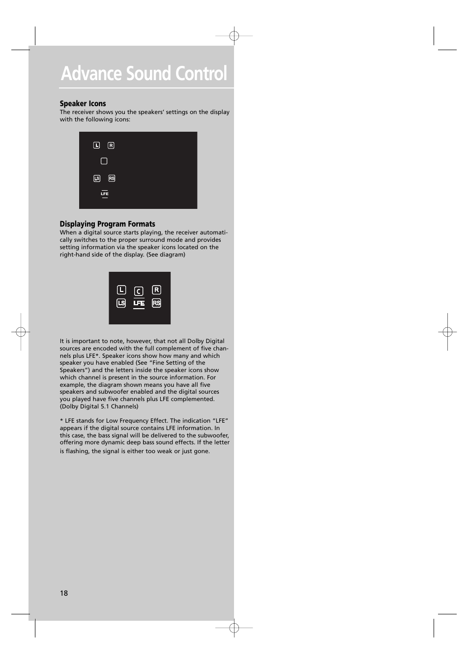 Advance sound control | RCA UND RECEIVER RTD250 User Manual | Page 21 / 55