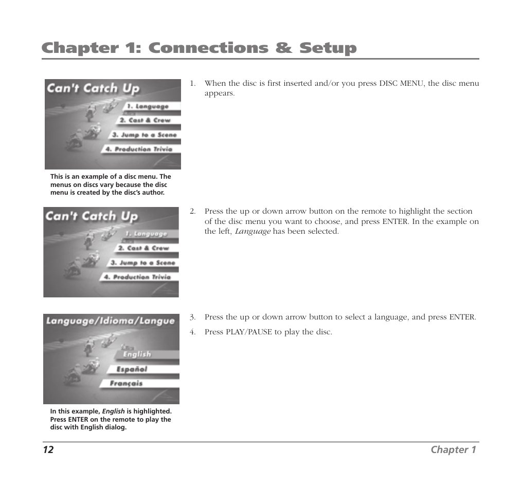 Chapter 1: connections & setup | RCA Mobile DVD Player User Manual | Page 14 / 36