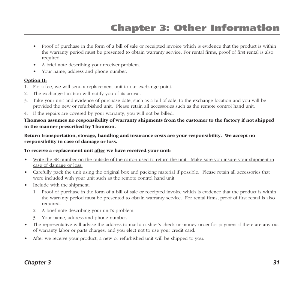 Chapter 3: other information | RCA Mobile DVD Player User Manual | Page 33 / 36