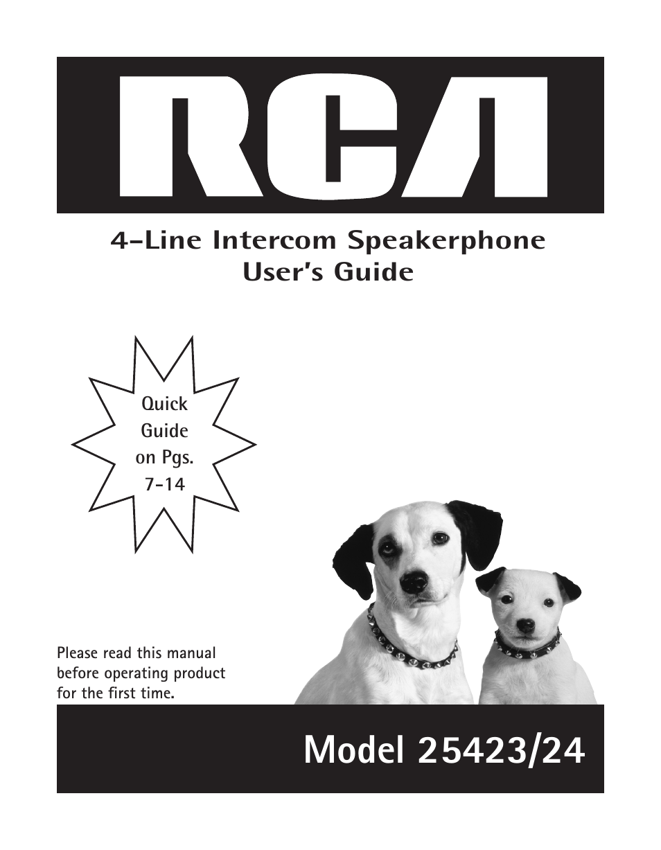 RCA 25423/24 User Manual | 88 pages