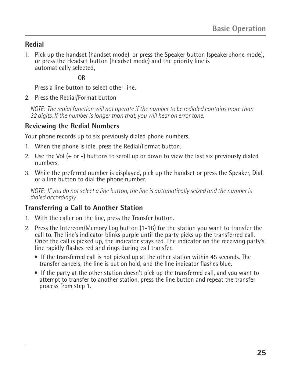 Basic operation | RCA 25423/24 User Manual | Page 25 / 88