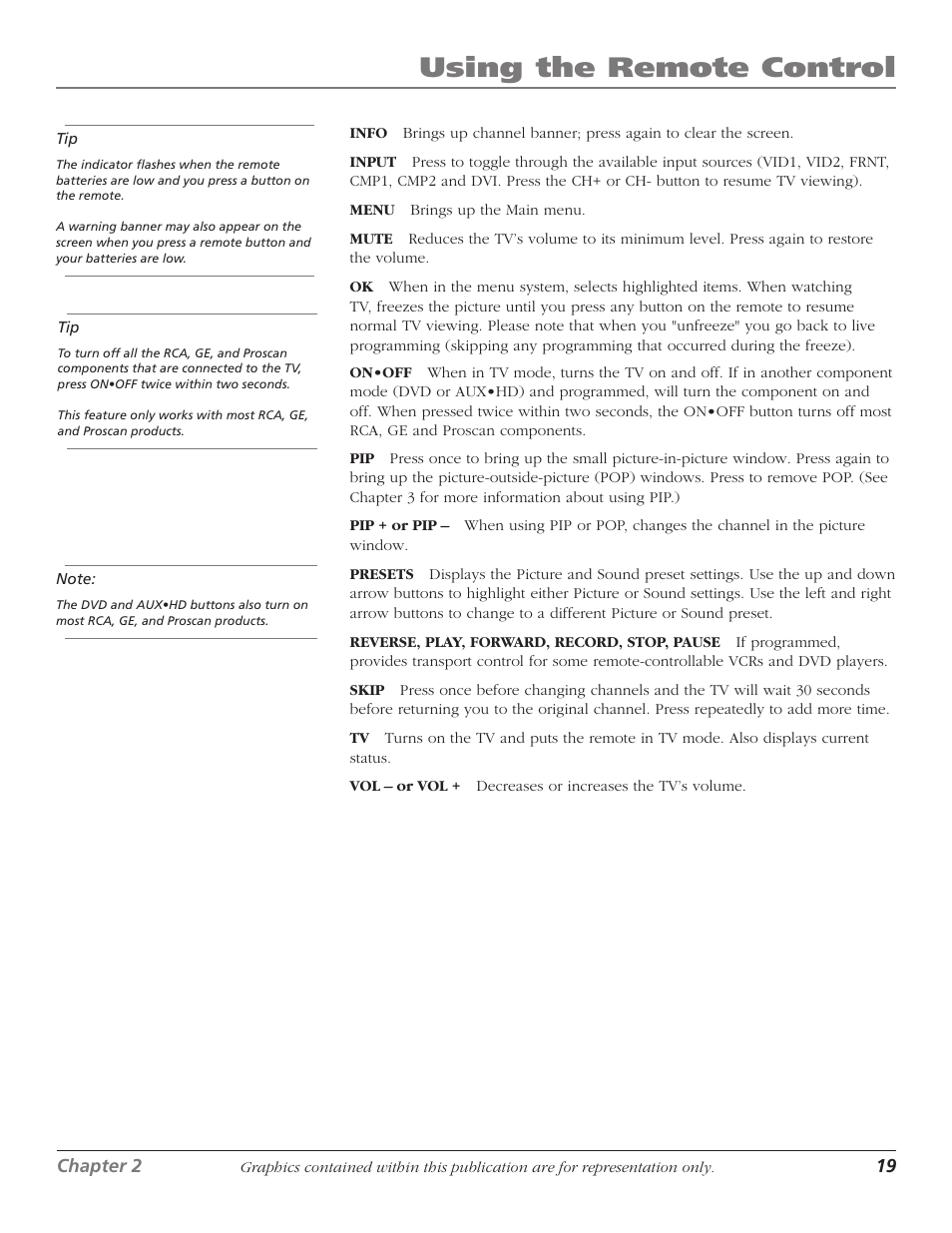 Using the remote control | RCA D40W15B User Manual | Page 21 / 48