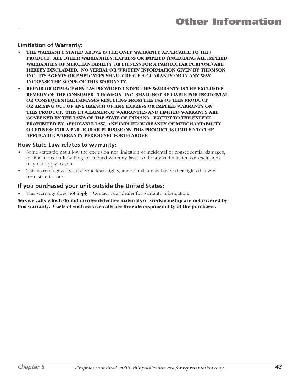 Other information | RCA D40W15B User Manual | Page 45 / 48