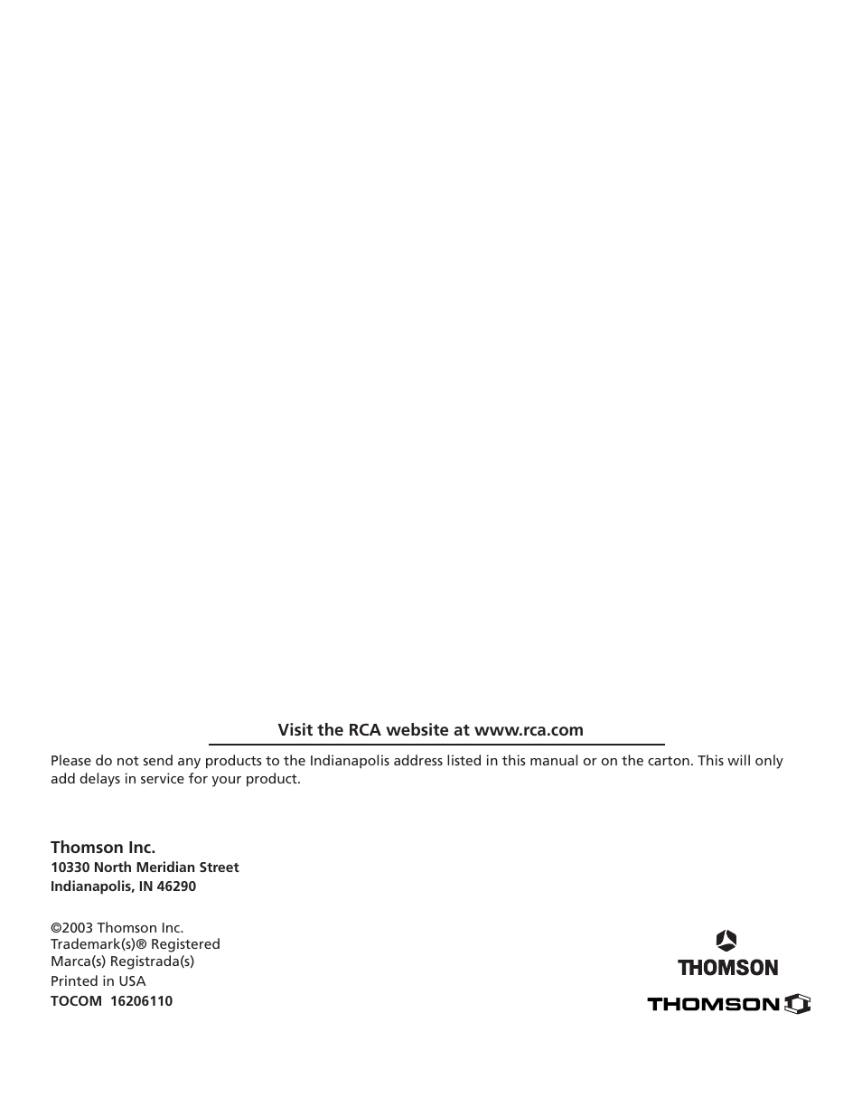 RCA D40W15B User Manual | Page 48 / 48