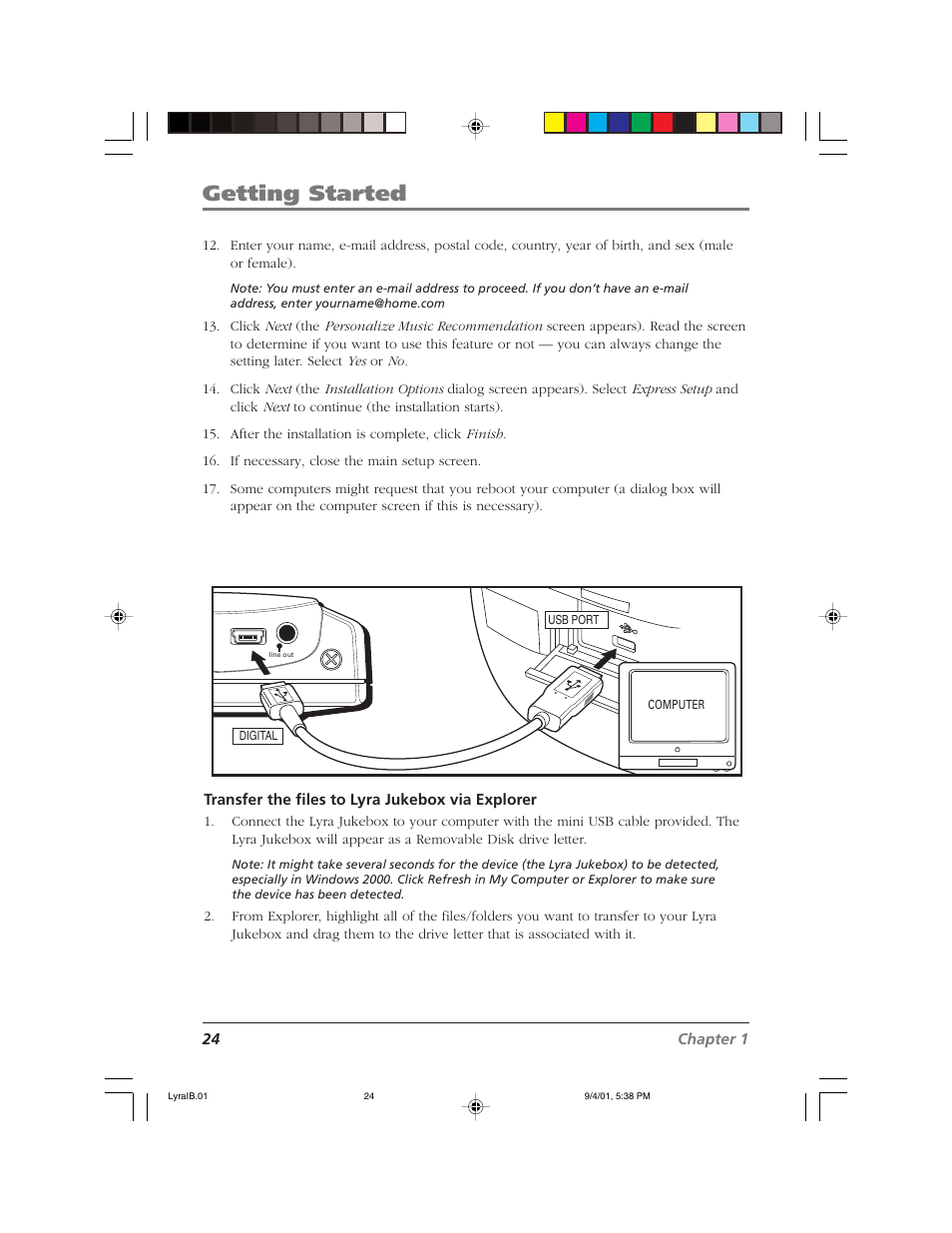 Getting started | RCA RD2800 User Manual | Page 26 / 58