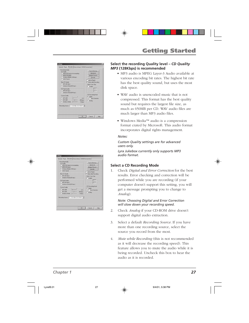 Getting started | RCA RD2800 User Manual | Page 29 / 58