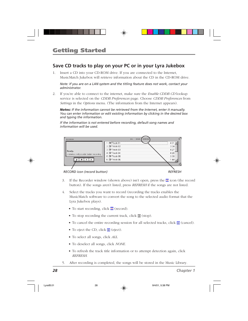 Getting started | RCA RD2800 User Manual | Page 30 / 58