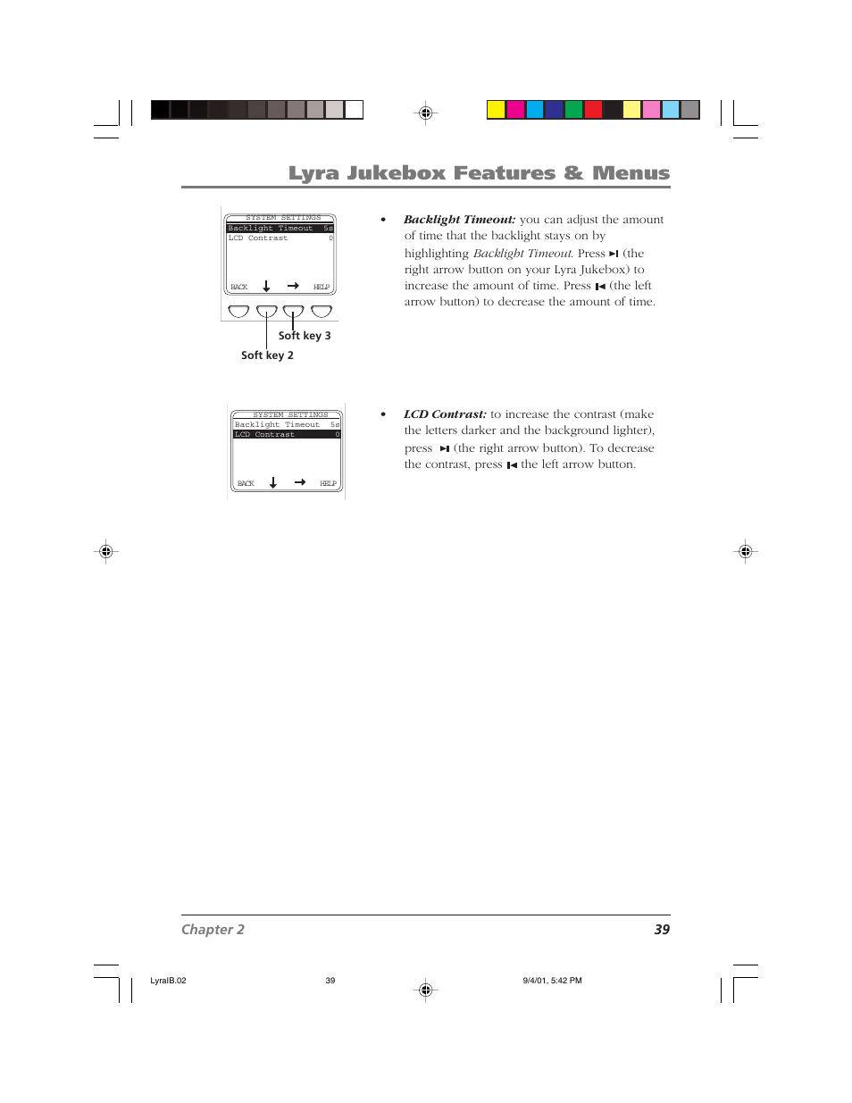Lyra jukebox features & menus | RCA RD2800 User Manual | Page 41 / 58