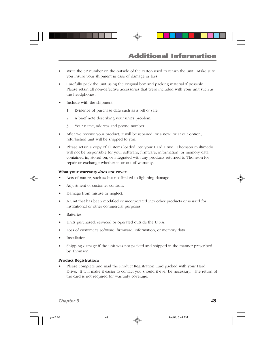 Additional information | RCA RD2800 User Manual | Page 51 / 58