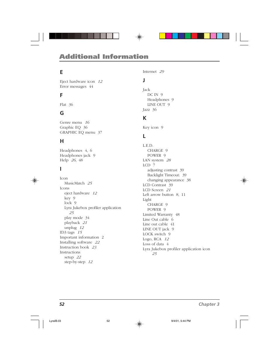 Additional information | RCA RD2800 User Manual | Page 54 / 58