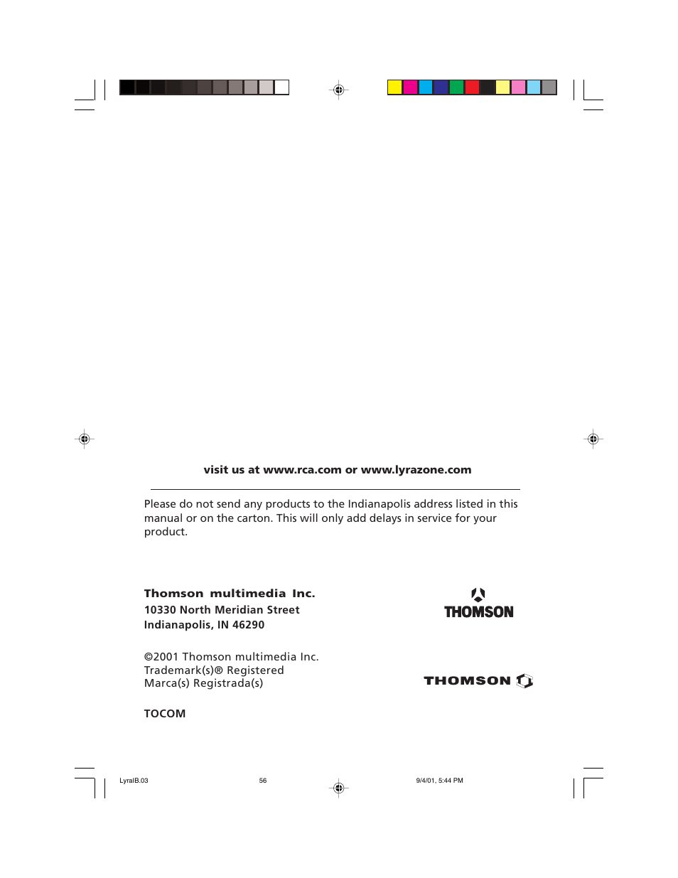 RCA RD2800 User Manual | Page 58 / 58