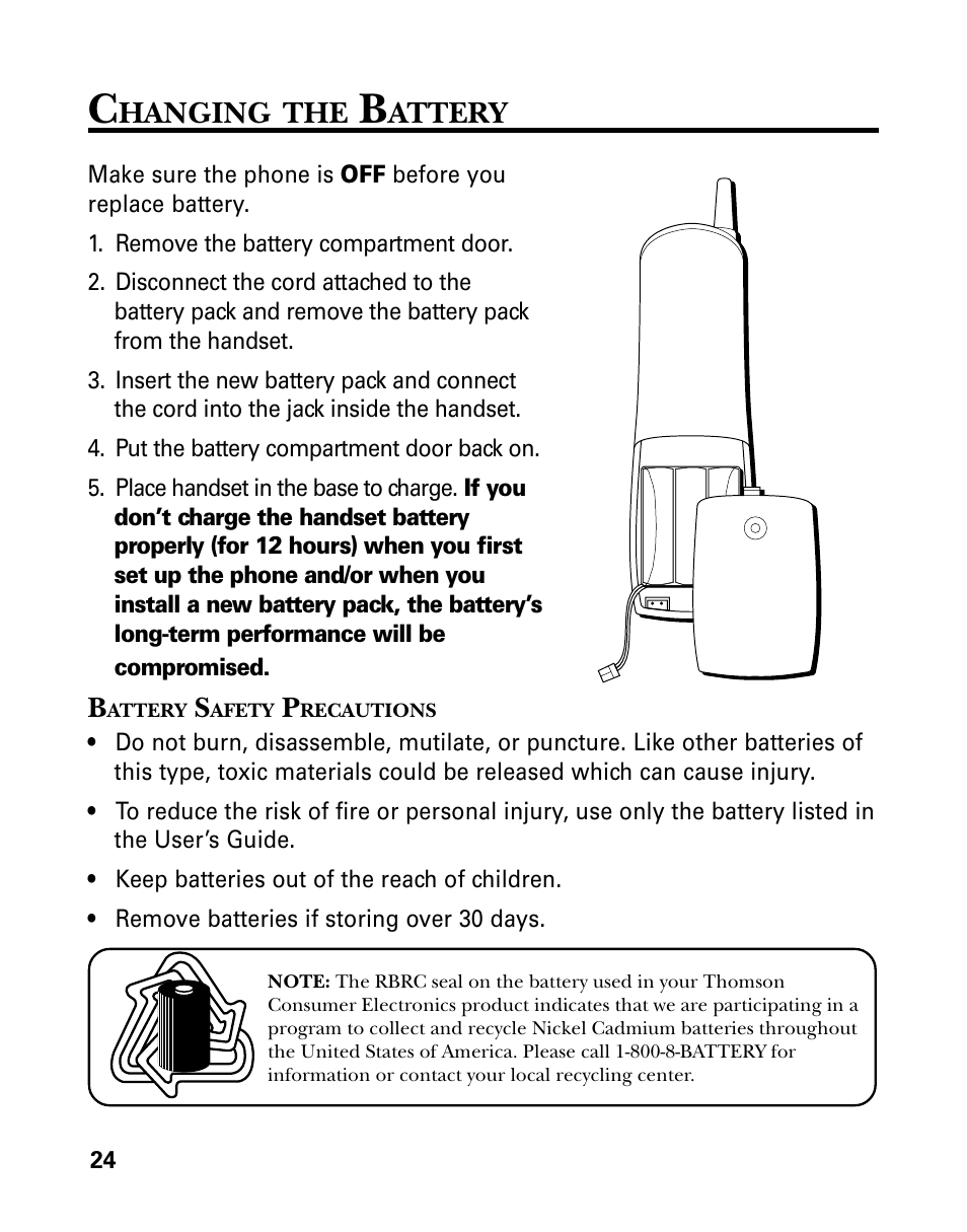 Hanging, Attery | RCA 26925 User Manual | Page 24 / 64