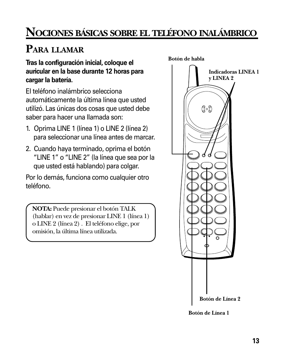 Ociones, Básicas, Sobre | Teléfono, Inalámbrico, Llamar | RCA 26925 User Manual | Page 45 / 64