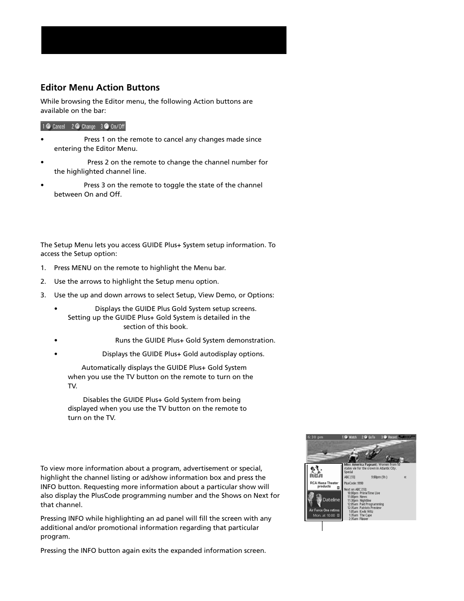 Features and controls | RCA F20645 User Manual | Page 46 / 64