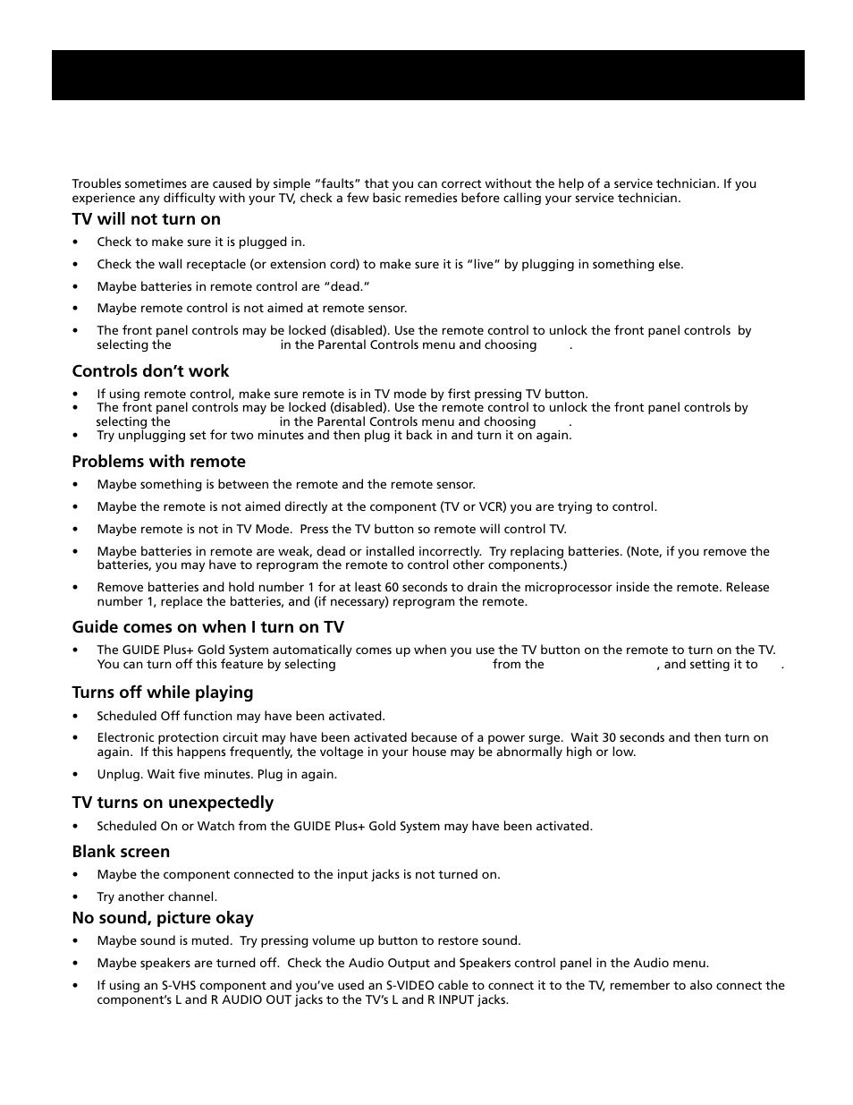 Troubleshooting, Reference, 54 troubleshooting | RCA F20645 User Manual | Page 56 / 64