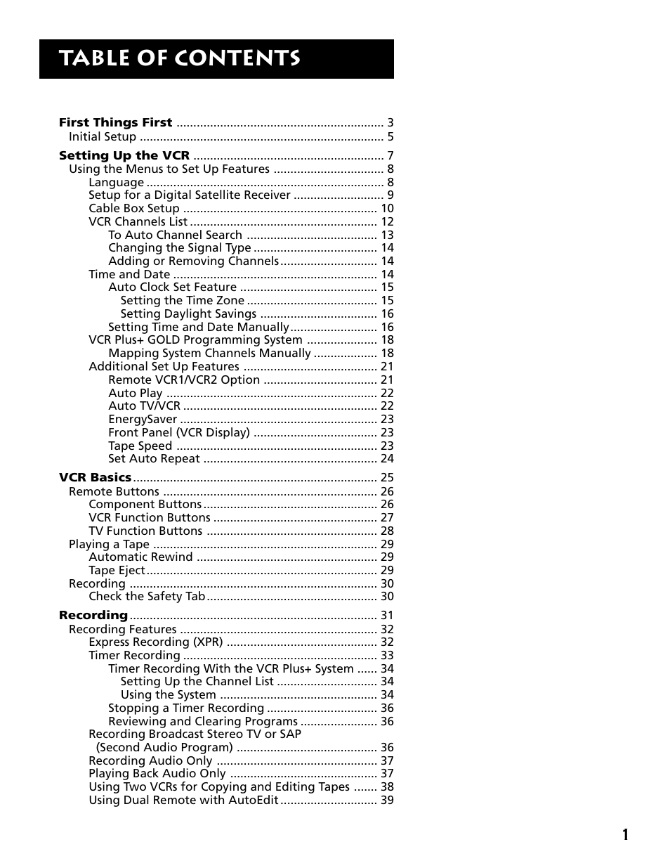 RCA VR704HF User Manual | Page 3 / 88