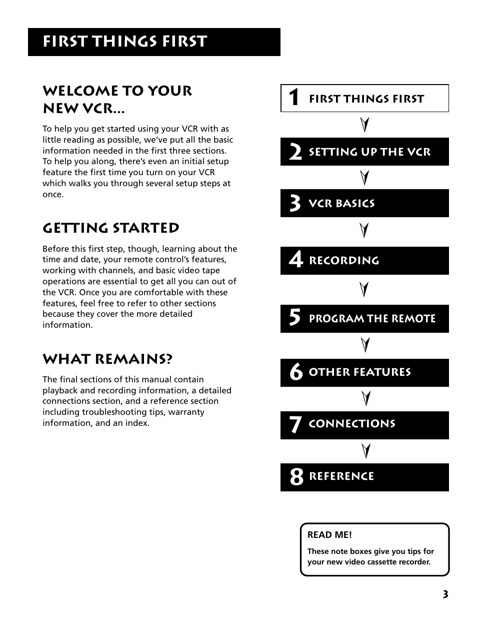 First things first | RCA VR704HF User Manual | Page 5 / 88