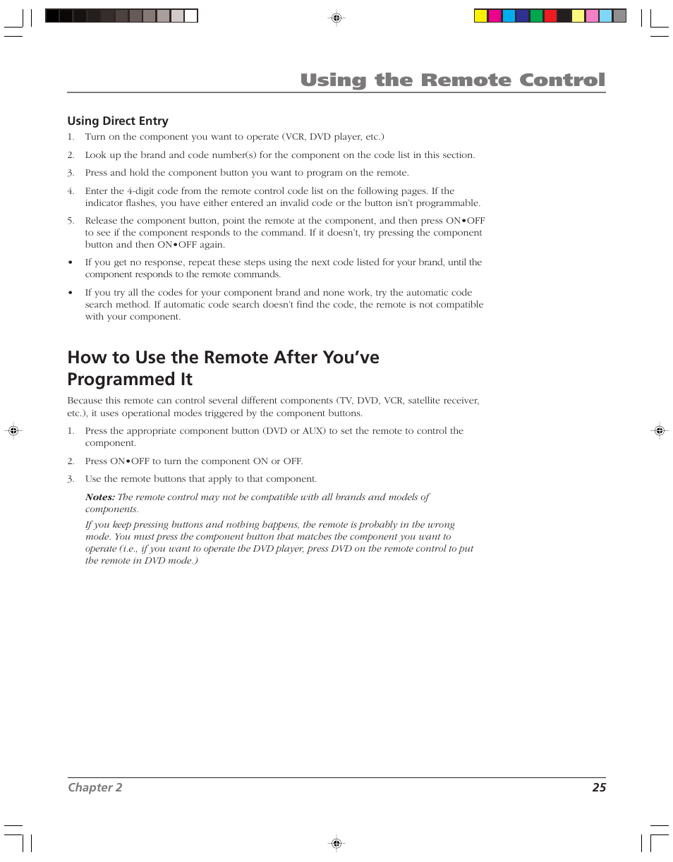 Using the remote control, How to use the remote after you’ve programmed it | RCA HD52W58 User Manual | Page 27 / 80