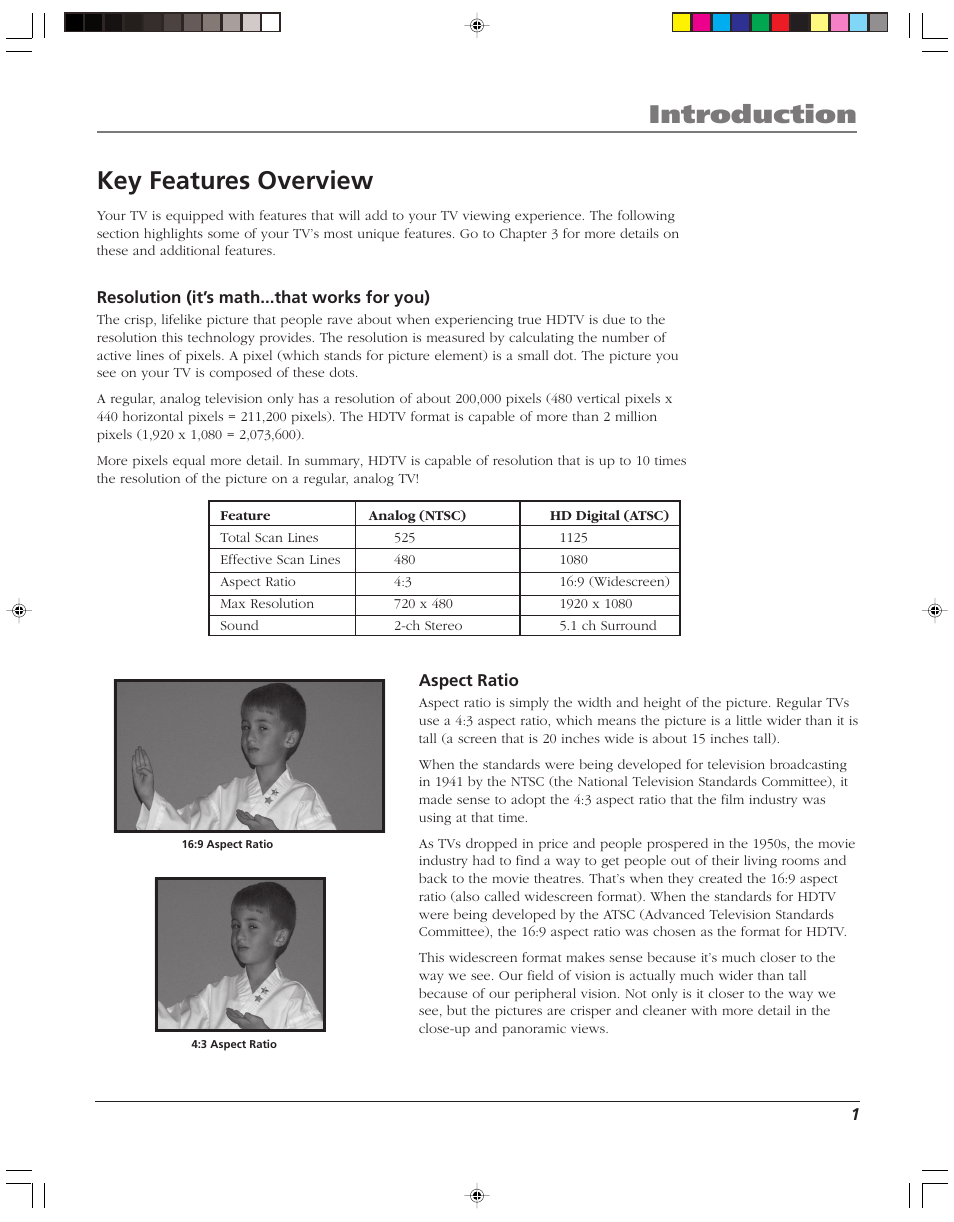 Introduction key features overview | RCA HD52W58 User Manual | Page 3 / 80