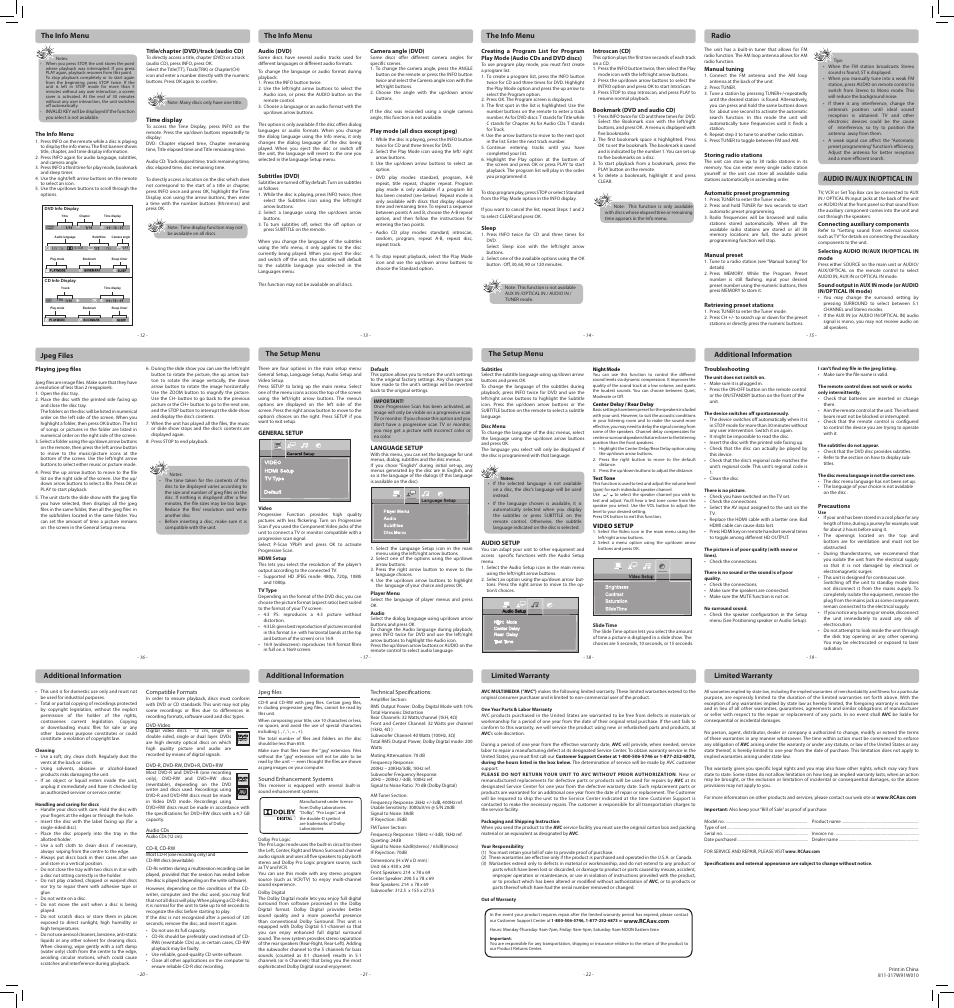 Dvd+rewritable | RCA RTD317W User Manual | Page 2 / 2