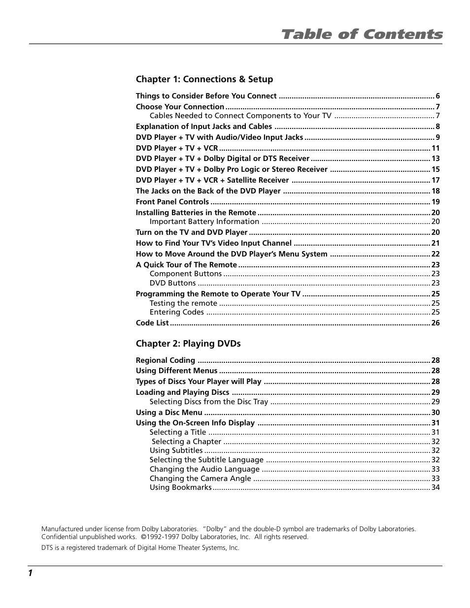 RCA RC5920P User Manual | Page 3 / 74