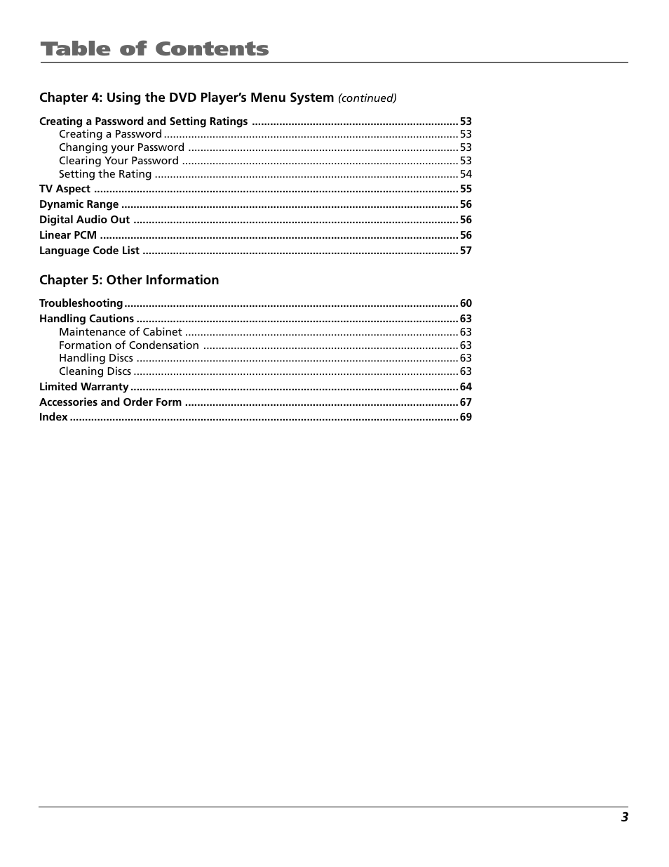 RCA RC5920P User Manual | Page 5 / 74