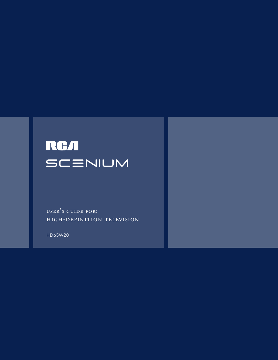 RCA Scenium HD65W20 User Manual | 100 pages