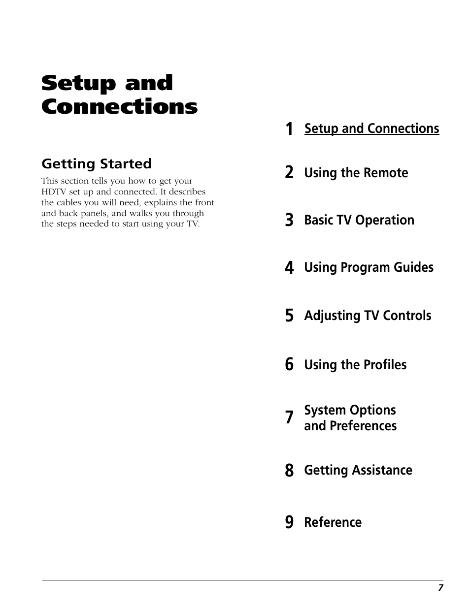 Setup and connections | RCA Scenium HD65W20 User Manual | Page 11 / 100