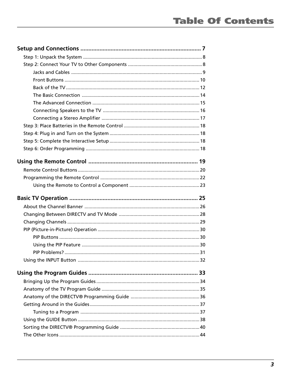 RCA Scenium HD65W20 User Manual | Page 7 / 100
