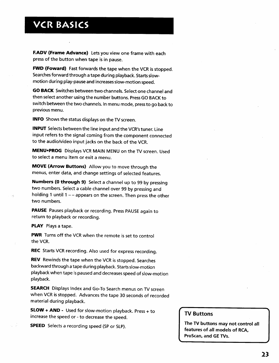 Vcr basics | RCA VR628HF User Manual | Page 27 / 74