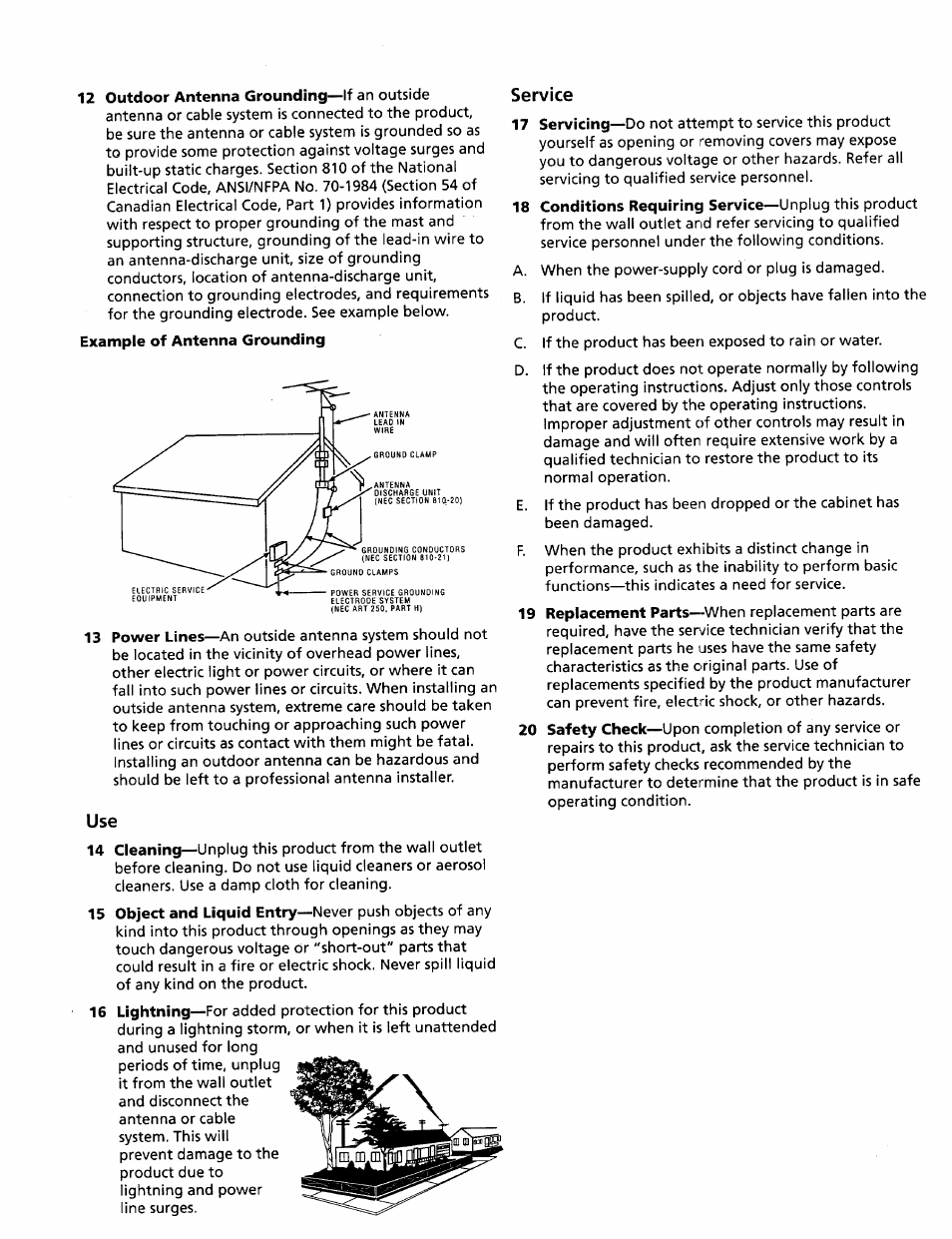 Service | RCA VR628HF User Manual | Page 4 / 74