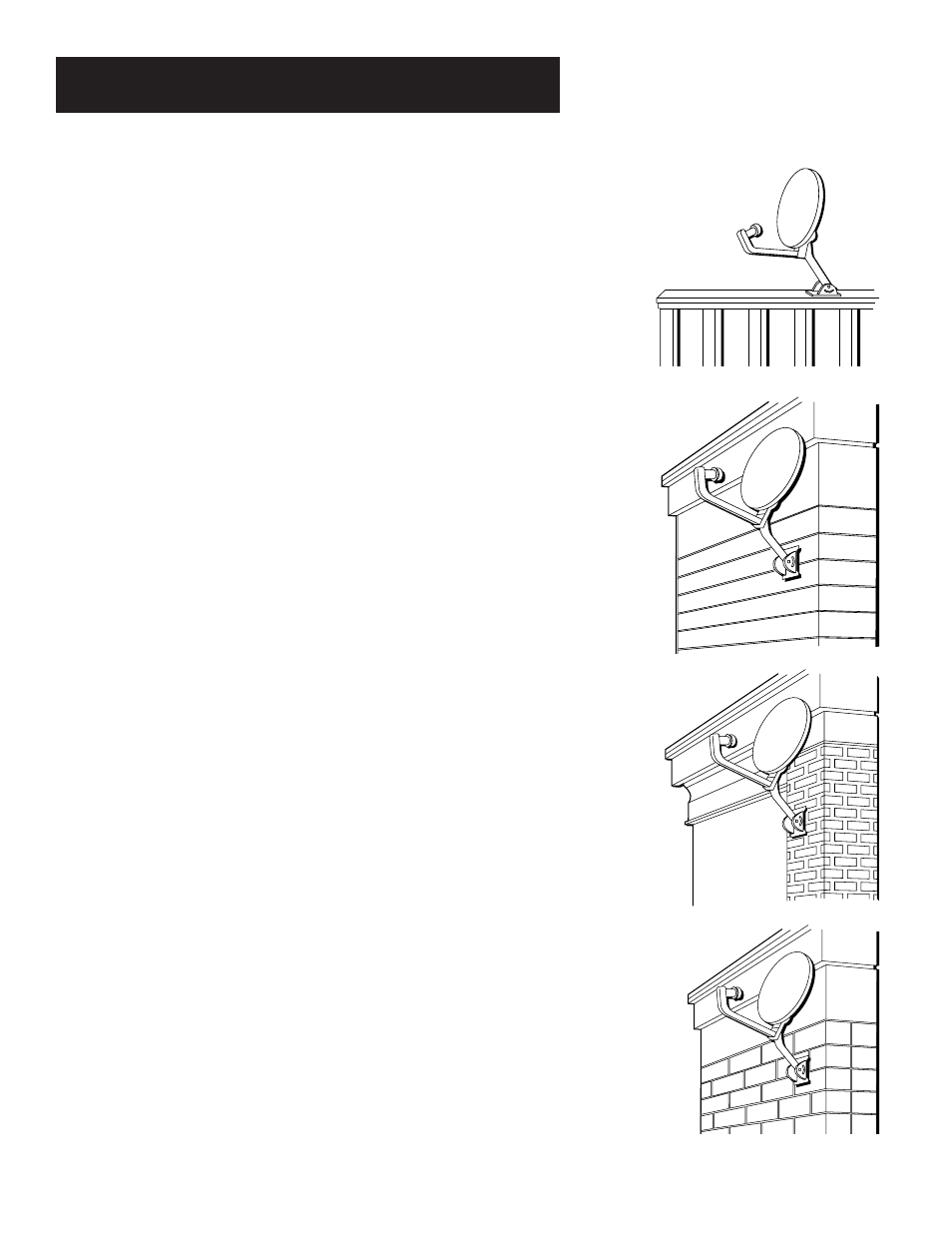 Some outdoor stuff, Choosing a mounting surface | RCA Satellite System User Manual | Page 30 / 88