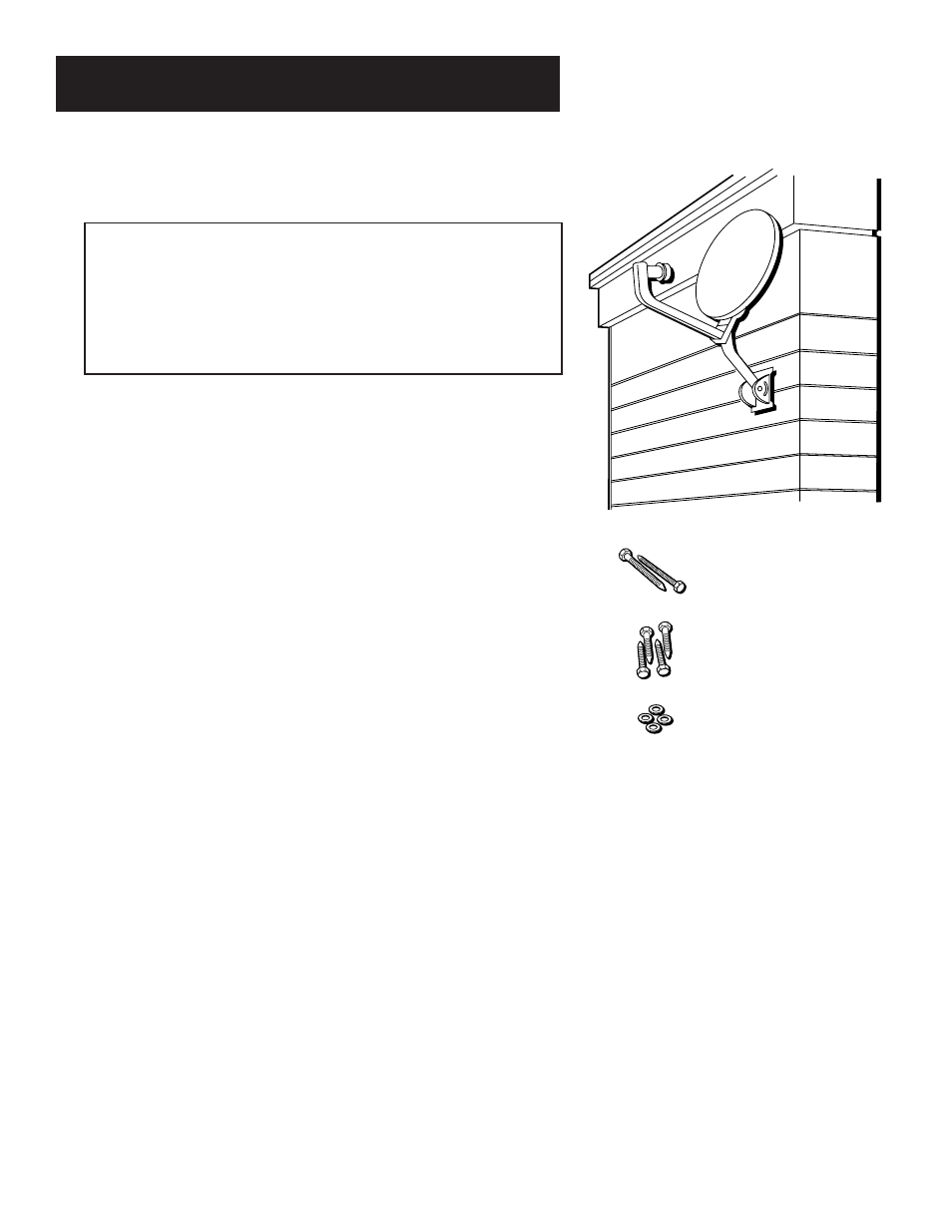 Mounting the mast, Mounting on lap siding, Materials needed to mount the mast on lap siding | Tools needed to mount the mast on lap siding, Important considerations | RCA Satellite System User Manual | Page 49 / 88