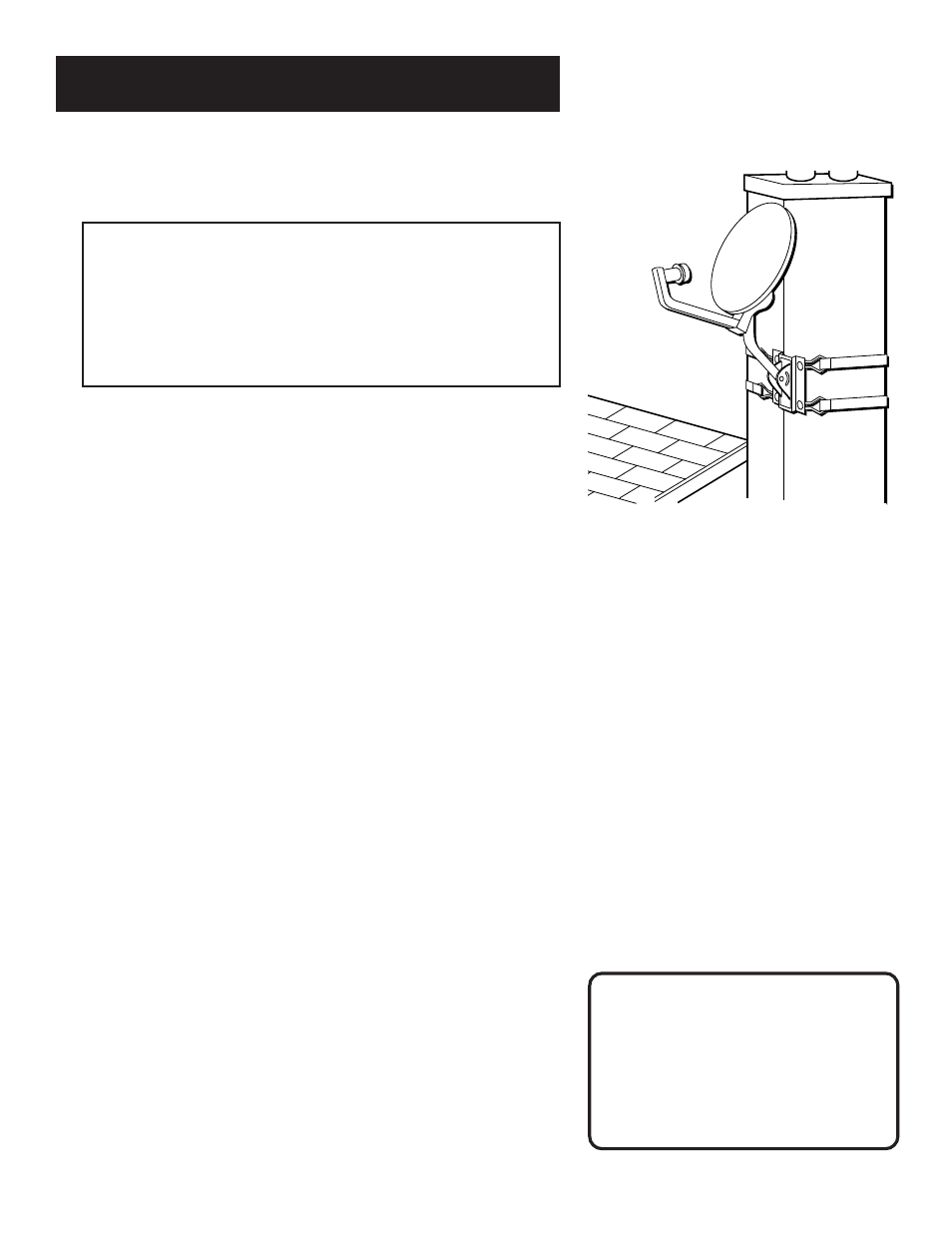 Mounting the mast, Mounting the mast on a chimney | RCA Satellite System User Manual | Page 60 / 88