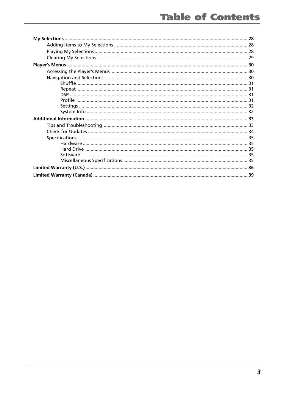 RCA HC106 User Manual | Page 3 / 40